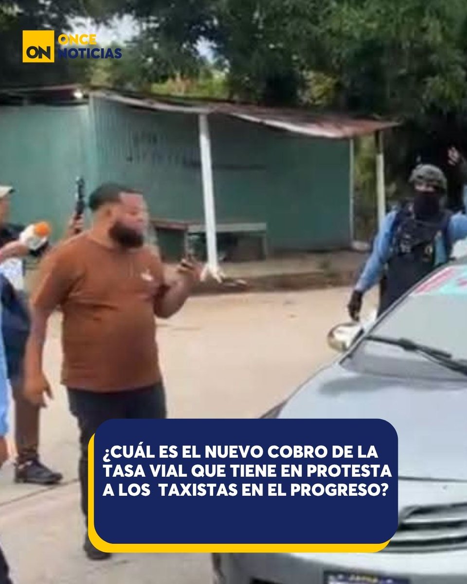 11_Noticias's tweet photo. 🟡| Los taxistas aseguran que el nuevo cobro es excesivo y por eso mantienen protestas en El Progreso. 👇
Detalles aquí:
https://t.co/rToAvvnxEr
#Honduras #TaxistasProtestas #ElProgresoYoro #Tasavial https://t.co/chMmbEX3sJ