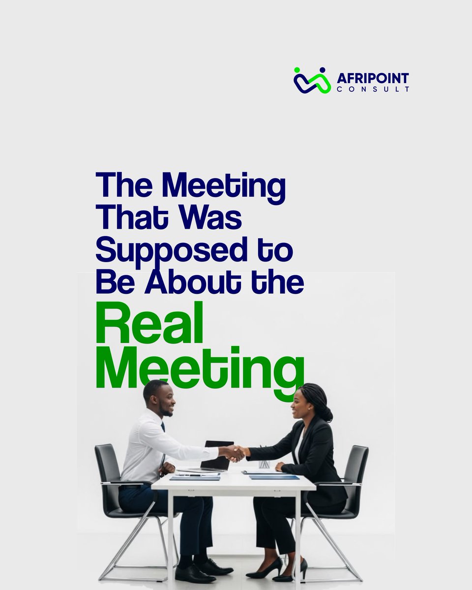 Afripointconsul's tweet photo. If your organization has ever had a meeting about a meeting, this one is for you.

Reach out to us. Let's build you something solid https://t.co/xP5nPuSM6d