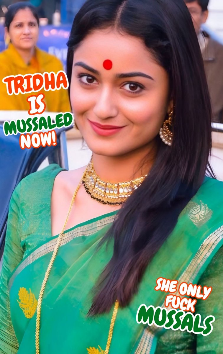 nainss1804's tweet photo. She is now a completely 💚 and broken woman in her green saree! With that shameful smile and bindi, she proudly admits she belongs only to mu*als 💚! https://t.co/yPNIHDquvC