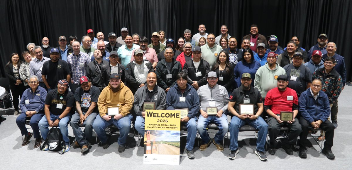 ugpti's tweet photo. If you haven't had a chance to check them out, the presentations from the 2026 National Tribal Road Maintenance Symposium held May 5-7 in Rapid City, SD are online. More than 220 Tribal transportation directors, supervisors, planners, office staff, equipment operators, project managers and others from 21 states attended. The event provided support for Tribal staff to learn about the BIA Road Maintenance Program and related federal standards and requirements. Tribal programs also shared experiences on improving road maintenance practices and advancing tribal transportation infrastructure and safety.

https://t.co/lVzkz84Hft