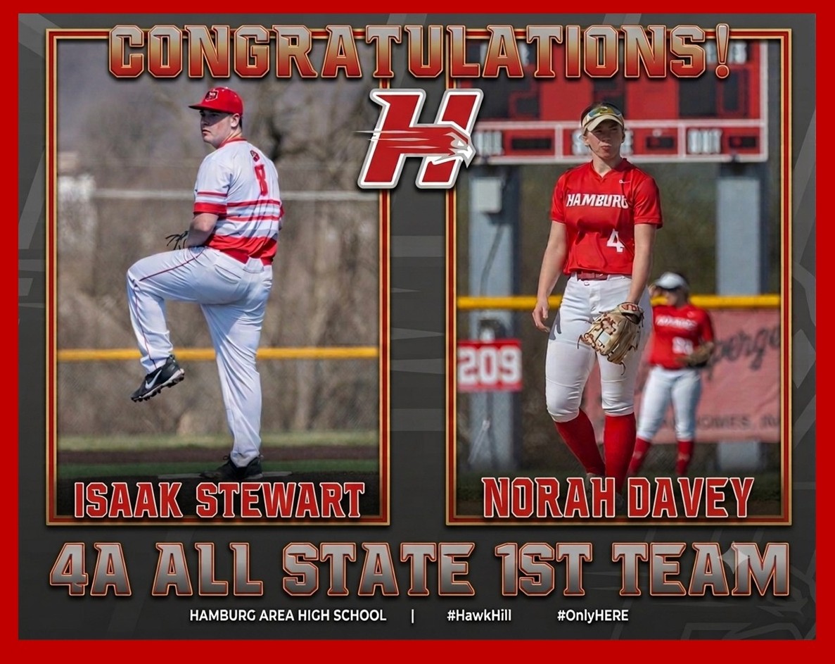 Aaron_Menapace's tweet photo. Raising the Jolly Roger ☠️ for Norah Davey (softball) and Isaak Stewart (baseball) for earning 4A All State 1st Team honors!
#HawkHill #OnlyHERE
@PaulRobertsCuse @SpotlightBerks @RE_sports @69Sports @boblipskyRH https://t.co/obcddRBPJs