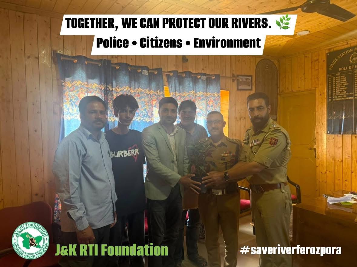 jkrtifoundation's tweet photo. Protecting our environment requires partnership. Constructive engagement for a cleaner Nallah Ferozpora. 🌿 @JmuKmrPolice @OfficeOfLGJandK @diprjk 
@BudgamPolice @RTI_IrfanAnthro @ashrifshaheen @hariprasad_ips 
#SaveRiverFerozpora #CitizenAction #CleanKashmir https://t.co/vnSv7yLCuz