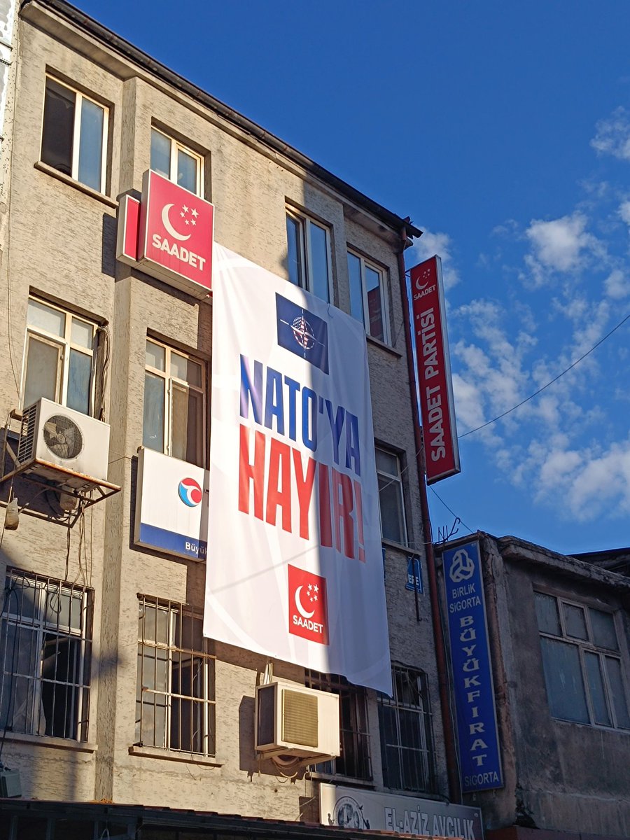 ElazigSaadet23's tweet photo. Tüm Türkiyede olduğu gibi Elazığ Saadet Partisi Teşkilatları olarak bizlerde;

İslam dünyasına kan kusturan, siyonist İsrail’i  koruyan
 “NATO’YA HAYIR” diyoruz. https://t.co/sPJTGgGKGo