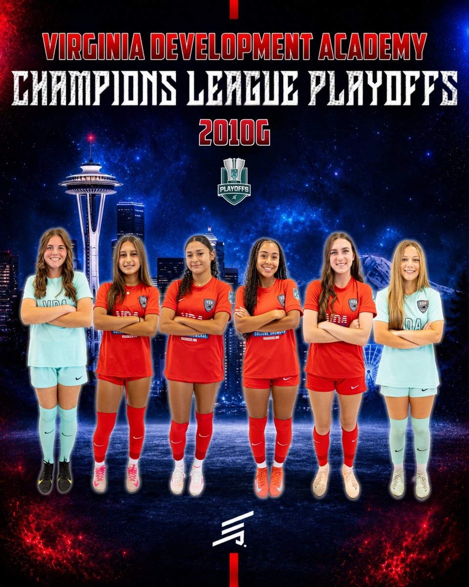 vdasoccer's tweet photo. 🏆 Champions League Playoff Preview 🏆

Our 2010 Girls are headed to the ECNL National Playoffs in Seattle later this week! 👏🏼⚽️

Now it’s time to take on the national stage. Good luck as they prepare for the challenge ahead! 👊🏼🔥

#LetsGoVDA #ECNLPlayoffs https://t.co/KqO8t0Tv6i