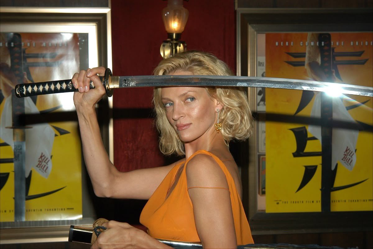 uluy's tweet photo. uma thurman at the ziegfeld theatre in NYC for the premiere of kill bill: vol. 1 (2003) https://t.co/mBjJ6WPBth