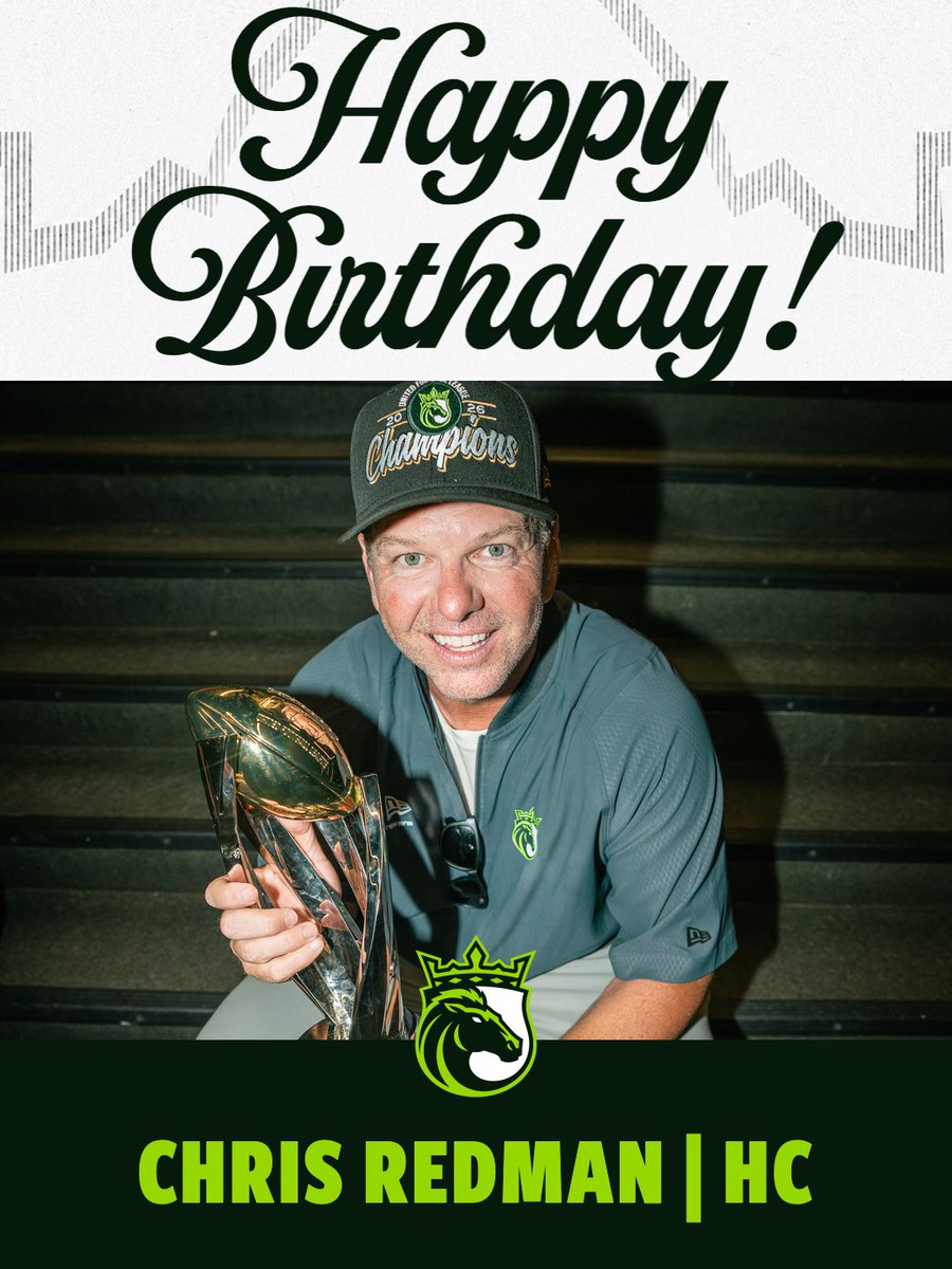 UFLKings's tweet photo. A champion. A leader. A King. 👑 

Happy Birthday to our Head Coach, Chris Redman! 🎉 https://t.co/wIauAhzgD4