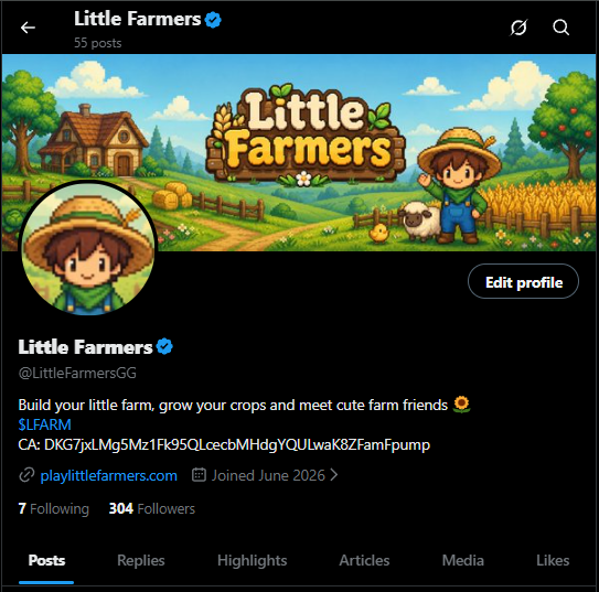 LittleFarmersGG's tweet photo. 300 farmers on X 🌱

Thank you to everyone following, playing, giving feedback and helping Little Farmers grow.

We are still very early, but the village is getting stronger every day.

More updates, events and improvements are on the way.

The farm is just getting started 🤝

@solanagaming ✊