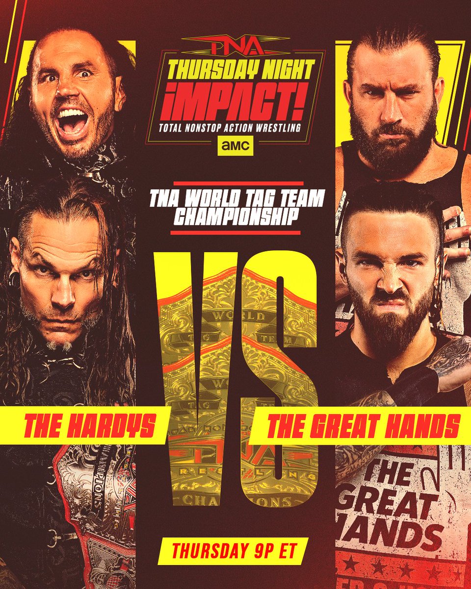 AMC_TV's tweet photo. The Hardys have their next challengers... thanks to Mustafa Ali. 👀

Don't miss a new #TNAiMPACT Thursday on AMC. Stream live on AMC+. https://t.co/lnCRXsDFQM