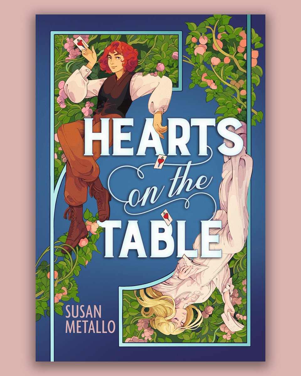 morgangaynin's tweet photo. Historical romance vibes abound in Dani Pendergast's jacket artwork for HEARTS ON THE TABLE by Susan Metallo 💘  Publishing from Candlewick Press in September, HEARTS is a queer YA reimagining of Shakespeare's Twelfth Night.

See more of Dani's work here: https://t.co/WZNStPn7ub https://t.co/XFrpWZysU8
