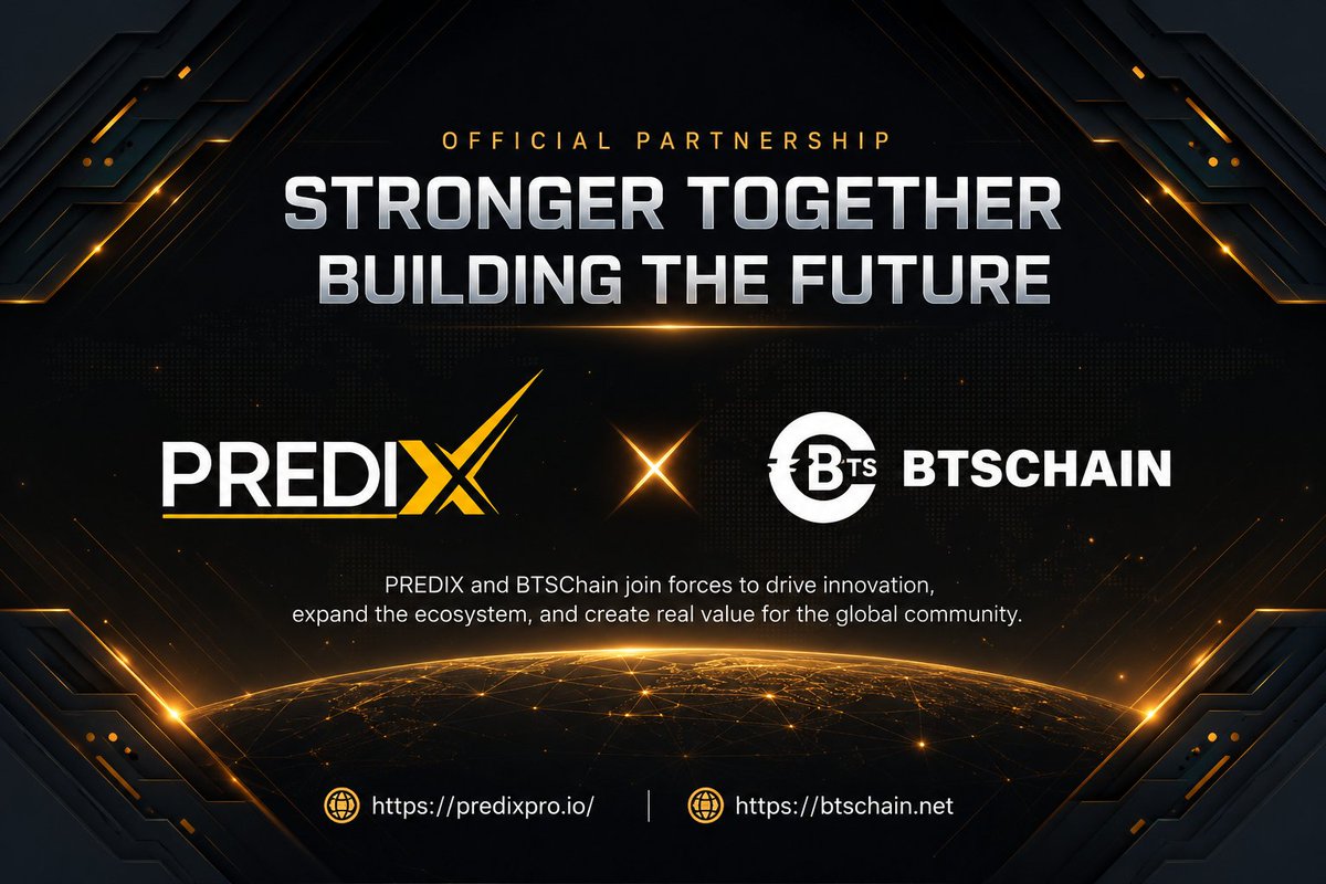 Btschain_'s tweet photo. 🤝 BTSChain × PrediX Partnership
BTSChain is excited to partner with PrediX to explore new ways of expanding community engagement and interactive Web3 experiences.
This is just the beginning.
More community-driven activities are coming soon. 🚀
#BTSChain #PrediX #BTSc #Web3 https://t.co/LXHmQjtY57