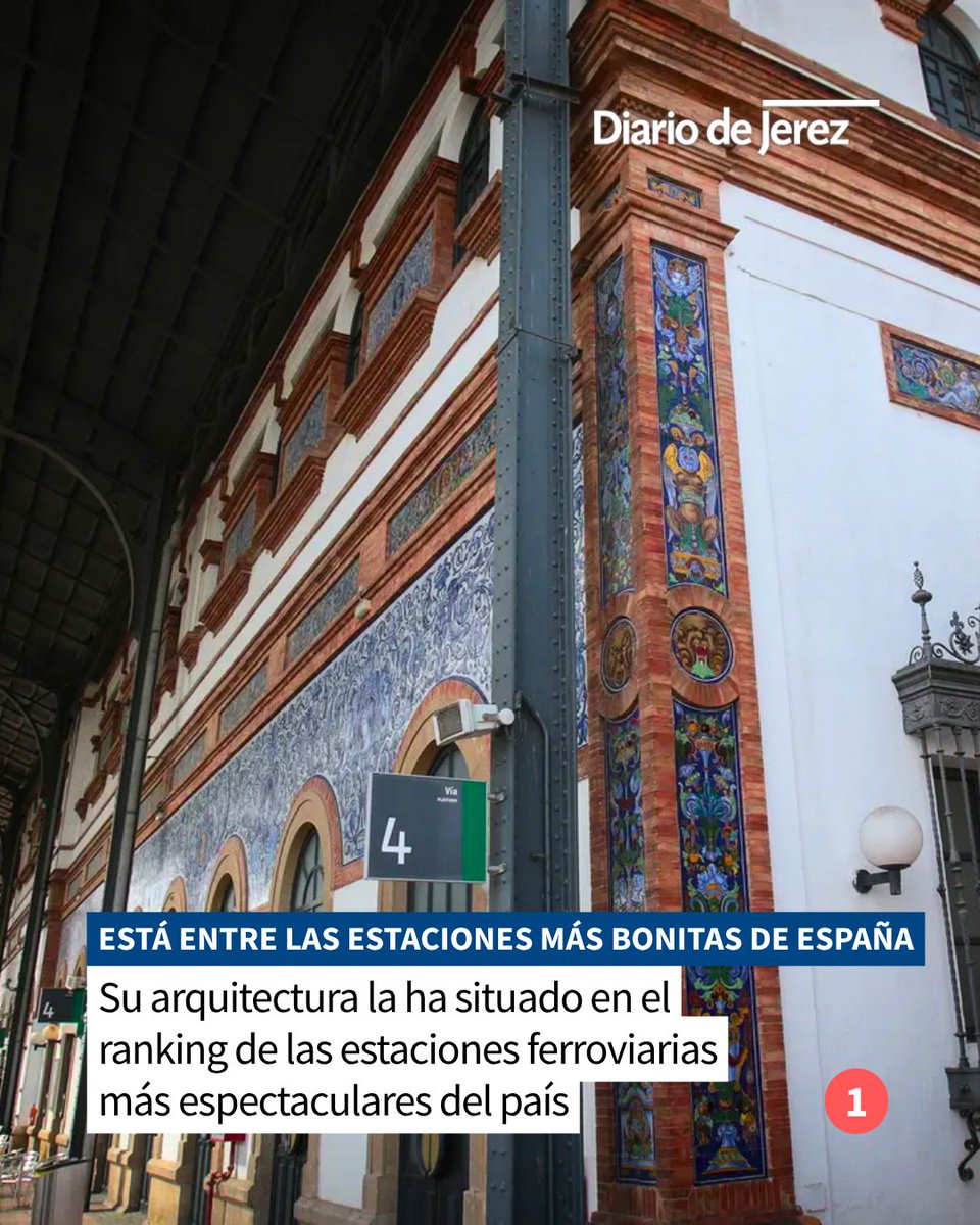 diariodejerez's tweet photo. 🚉 La estación de tren de Jerez es mucho más que un lugar de paso.

Está considerada una de las más bonitas de España y esconde una historia y una arquitectura que merecen una segunda mirada. https://t.co/Uu5baMgz8n