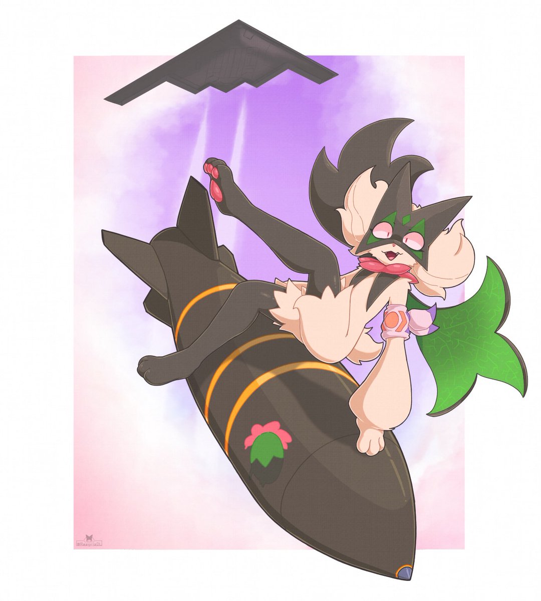 RazgrizDL's tweet photo. Bombs away!

#Meowscarada https://t.co/BvzCm5u3fq