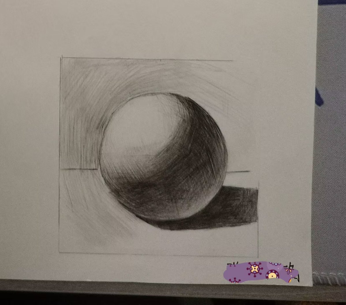 VOX_0713's tweet photo. We had our art class final exam today—making a badge. I created this design using a badge a friend gave me, and I scored a 98. I'm really happy about it. https://t.co/tlJA29PHXN