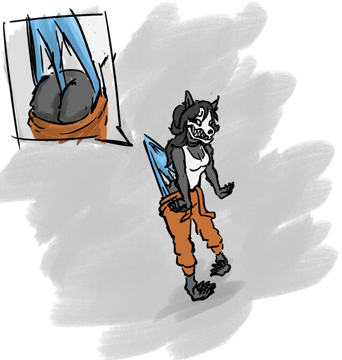 SapphireFlash15's tweet photo. I did Malo getting a wedgie! I'm not typically into furry stuff, but I REALLY like SCPs and the fanart of Malo is just really cute.

#SCP1471 #wedgiegirl #anthrofemale #girlwedgie https://t.co/qaIIzIotgy