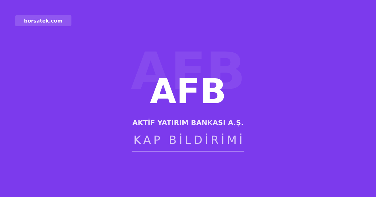 Borsatek's tweet photo. Aktif Yatırım Bankası'na 120 milyon euro'luk tahvil ihracı için SPK onayı: #AFB #AktifYatırımBankası İşte ayrıntılar... https://t.co/4Jp4XVynGv https://t.co/kMttDZ6zx4