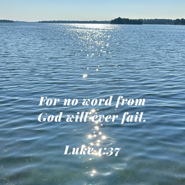 ScottWalker's tweet photo. For no word from God will ever fail.

Luke 1:37 https://t.co/LxsCG8sFDP