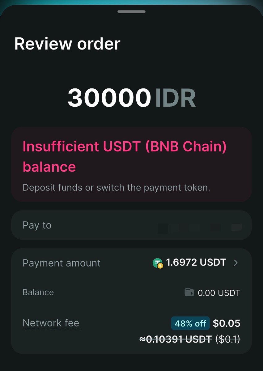 frichdandy's tweet photo. Barusan iseng cek bitget wallet, ternyata sudah bisa qris

> USDT di jaringan BNB
> kursnya rendah sekitar 17.6xx 
> fee nya tinggi? ~2-6%?
> tidak ada rewards untuk setiap transaksi (cashback, token, bnpl, etc)

Cmiiw @andymakkaraseng