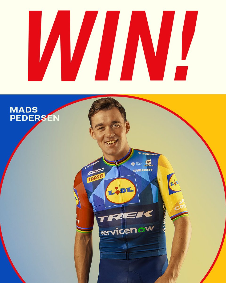 LidlTrek's tweet photo. BOOOM!!! Mads P takes Stage 4 @LeTour 🎉🎉 https://t.co/YArYT3woRm