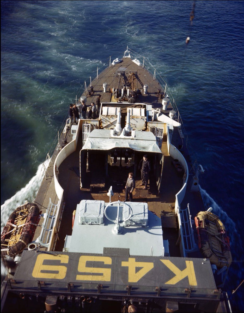 CdrEricson's tweet photo. River class frigate HMCS Thetford Mines (K 459): Laid down at Morton Engineering and Dry Dock Co. Quebec City, Quebec 07.07.43.

Original Kodachrome film. https://t.co/FHfLBYXFR6