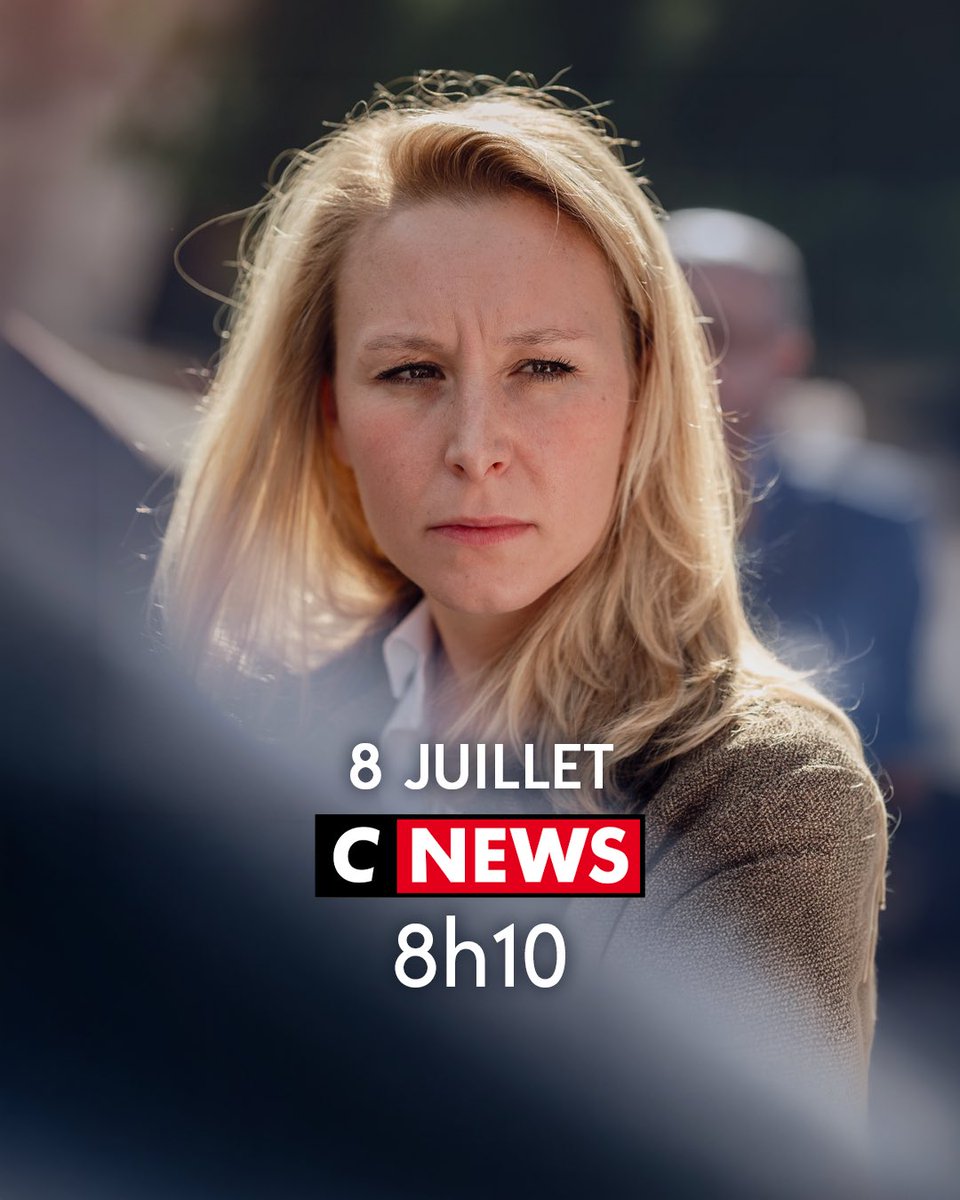 MarionMarechal's tweet photo. Je vous donne rendez-vous à 8h10 ce mercredi sur Cnews. https://t.co/Y9tfTEr0x0