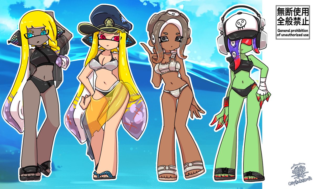 sytknktama's tweet photo. 続👙の日
リクエストあったキャラを追加で描いてみた https://t.co/phoqfDDIf1
