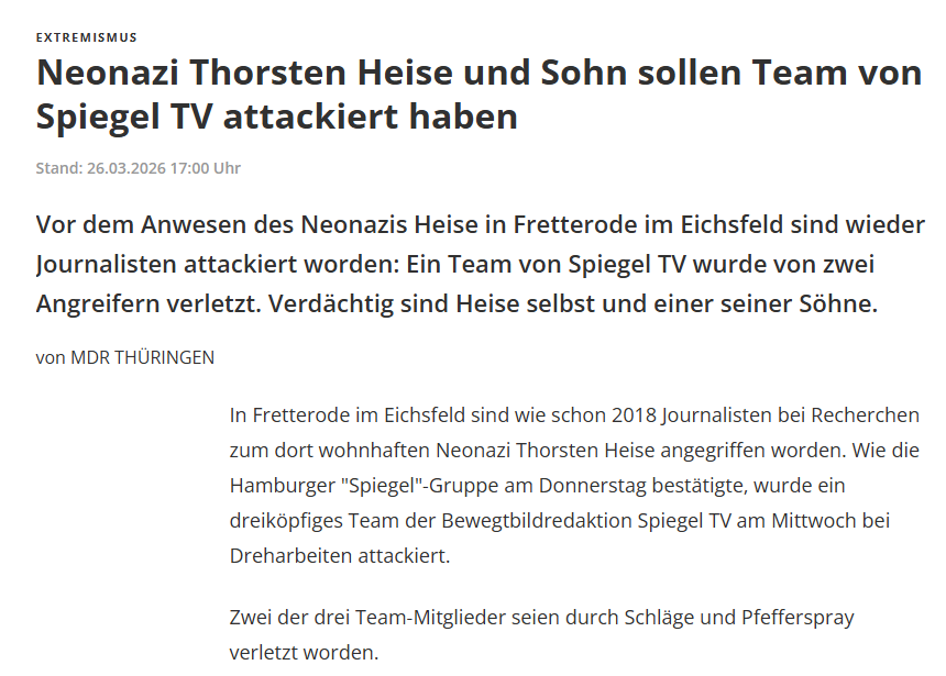 F_x_bay1's tweet photo. @M_Ostermann Wenn Journalisten des #spiegel von Rechtsextremen attackiert werden, ist der Aufschrei hier nicht einmal ein Flüstern. https://t.co/5r5TJpltXu