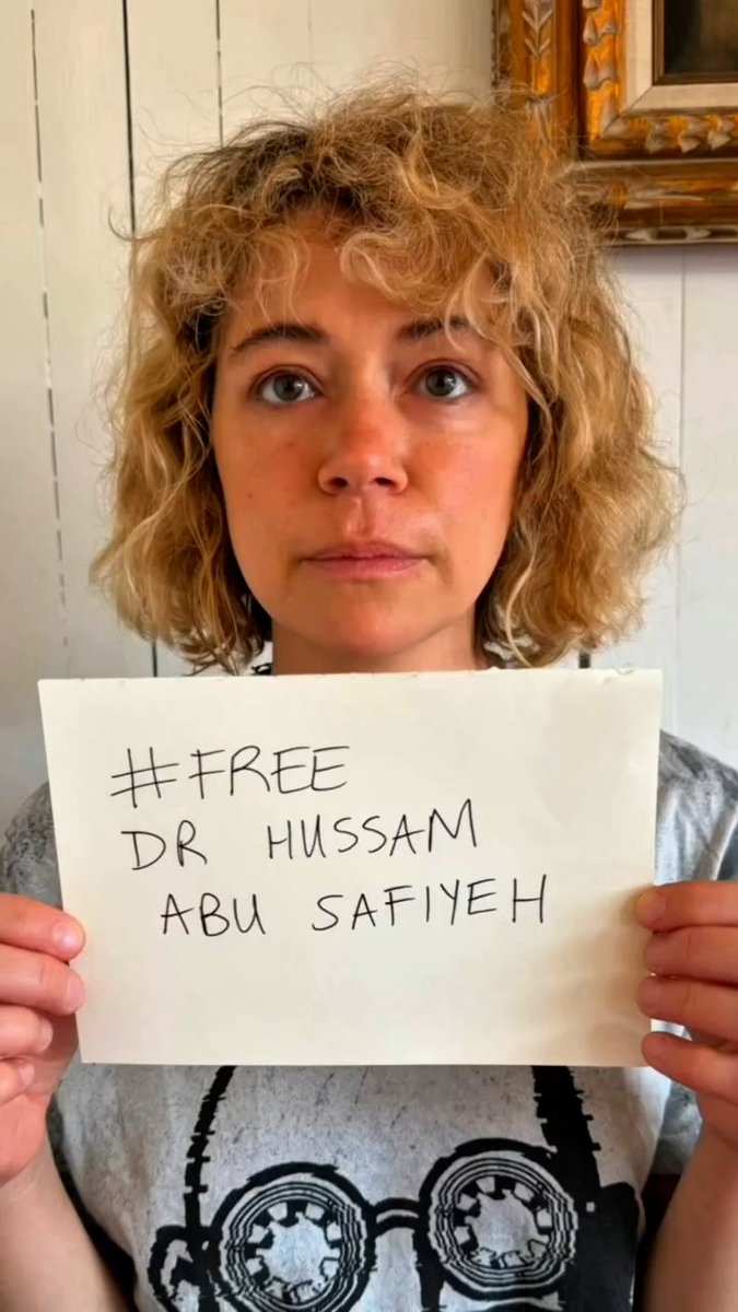 SestraHulk's tweet photo. Tatiana Maslany calls for the release of Palestinian paediatrician Dr. Hussam Abu Safiya, who served as the director of Kamal Adwan Hospital in the Gaza Strip until he was imprisoned by Isareli Occupation Forces without charge or trial in December 2024. 

#FreeDrHussamAbuSafiyeh https://t.co/VrpgxIMgav