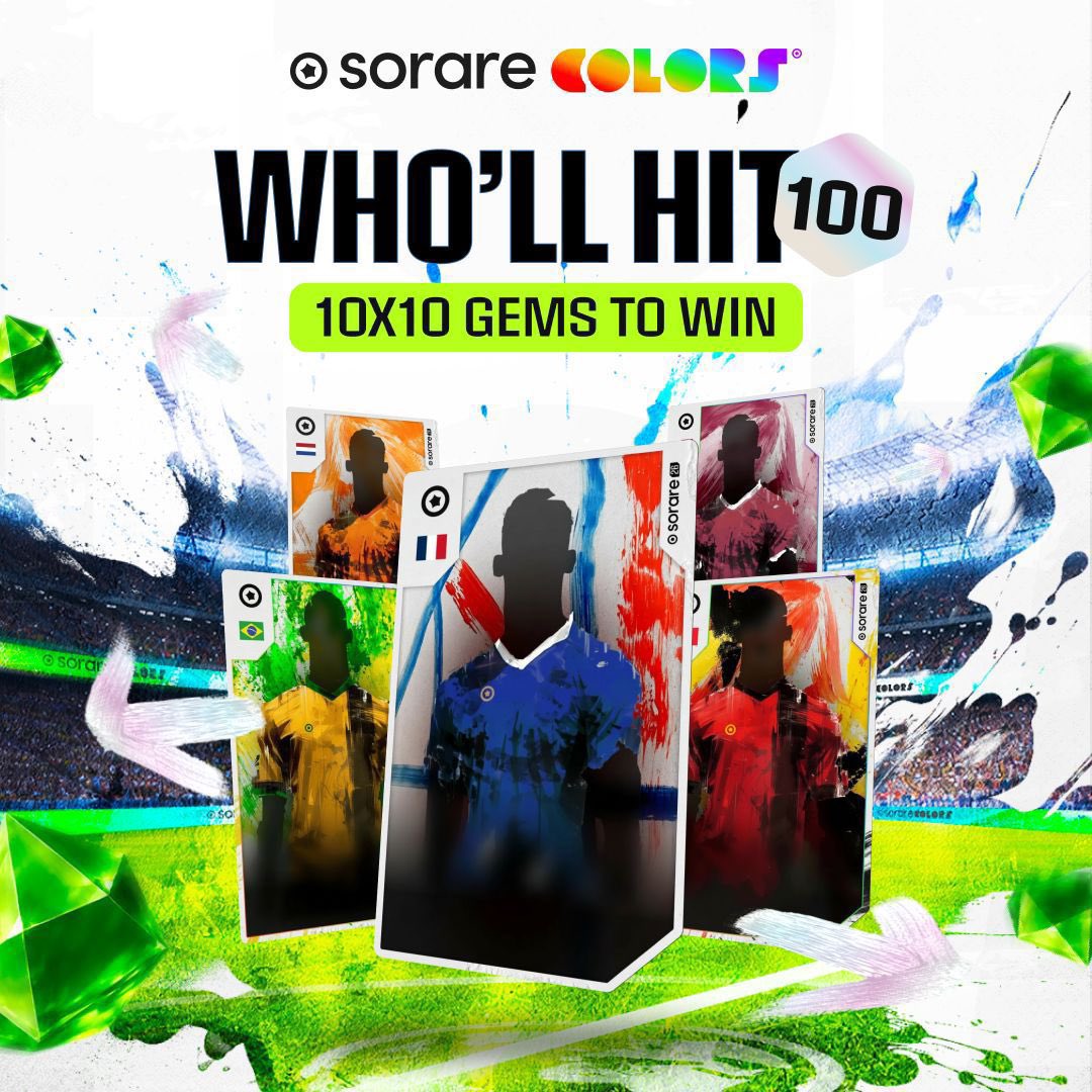 Sorare's tweet photo. 🇦🇷🇪🇬🇨🇭🇨🇴

Who’ll hit 1️⃣0️⃣0️⃣ points today?

💎 Your pick + Your Sorare ID
🍀 Random draw https://t.co/MvhHGpRPPD