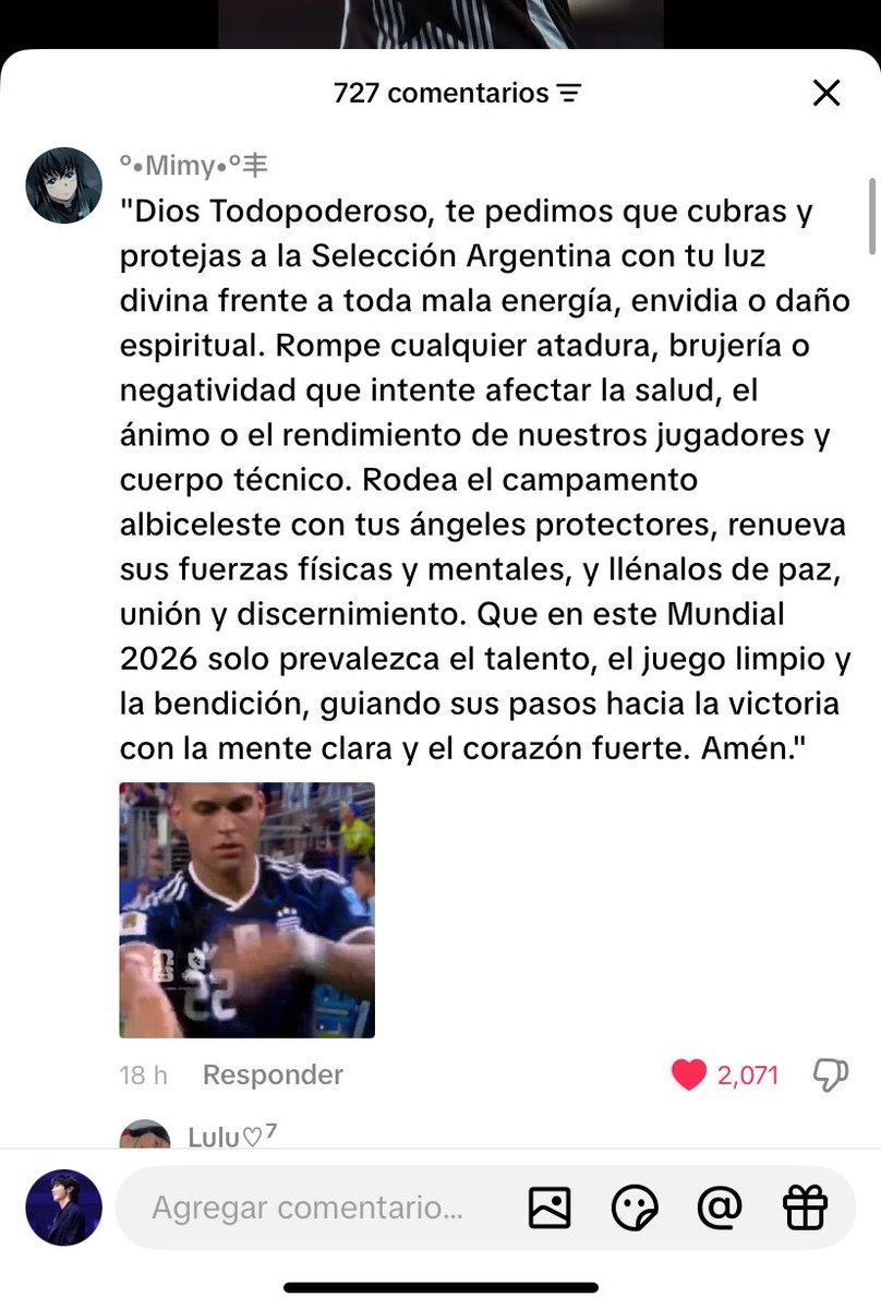 NaiaraLuna_OK's tweet photo. Holis chiquiss, hoy recuerden prender una Velita blanca o azul y repetir esta oración! Es muy potente y nos ayudó el partido pasado🙏🏻💖

Recuerden no aflojar con tirarle buena onda a la selección, ya que hay mucha carga negativa por todos los que quieren que perdamos! https://t.co/OamMPZaDVX