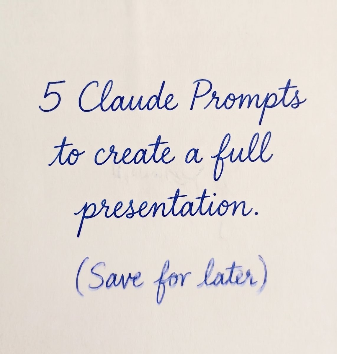 CodeByPoonam's tweet photo. Claude can turn a PDF, a spreadsheet, or a meeting transcript into a full presentation. no design skills needed.

here are the 5 prompts that do it. https://t.co/zs5ZEb3yVv