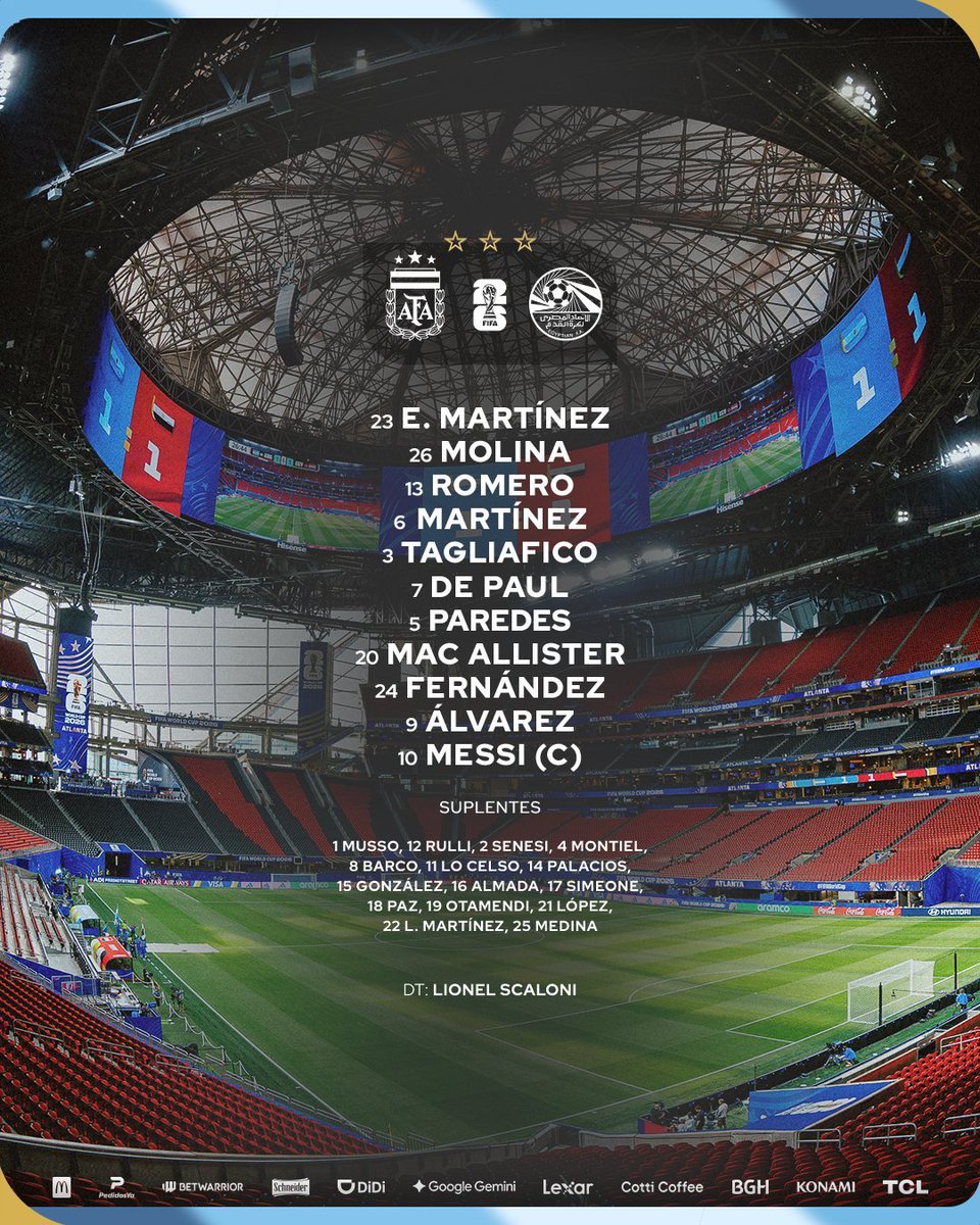 AnoghSamaddar's tweet photo. 🚨⚽🏆 FIFA World Cup R16 
Argentina 🇦🇷 vs 🇪🇬 Egypt 
Lineup OUT 

Argentina plays 442
Egypt plays 433

Predict the scoreline 📝👇🏽 

#MessiGoldenBoot
#Salah
#Messi https://t.co/jgIwpA7ZL5