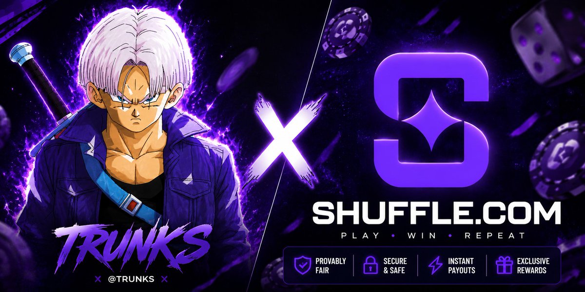 trunksdotsol's tweet photo. officially working with @shufflecom 

if you're gonna degen anyway, use my link

https://t.co/q2mVsZRo0T https://t.co/Fl5PvEx1eD