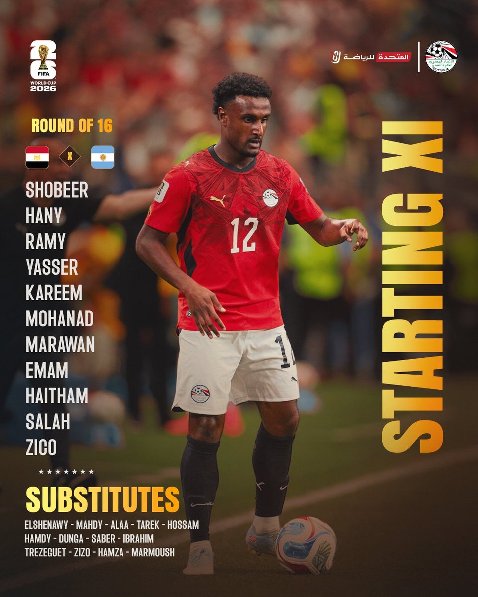 AnoghSamaddar's tweet photo. 🚨⚽🏆 FIFA World Cup R16 
Argentina 🇦🇷 vs 🇪🇬 Egypt 
Lineup OUT 

Argentina plays 442
Egypt plays 433

Predict the scoreline 📝👇🏽 

#MessiGoldenBoot
#Salah
#Messi https://t.co/jgIwpA7ZL5