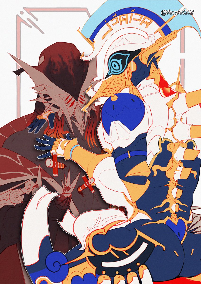 Feme1312's tweet photo. #warframefanart 
styanax prime and kullervo deluxe :Đ https://t.co/XlCnC1SJ7y