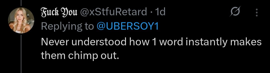 Theboyyoungin's tweet photo. @xStfuRetard @UBERSOY1 Seems like you jumped off the deep end with that comment and then I came and hit you.back with the same energy salitine https://t.co/lPyDaqRAIC