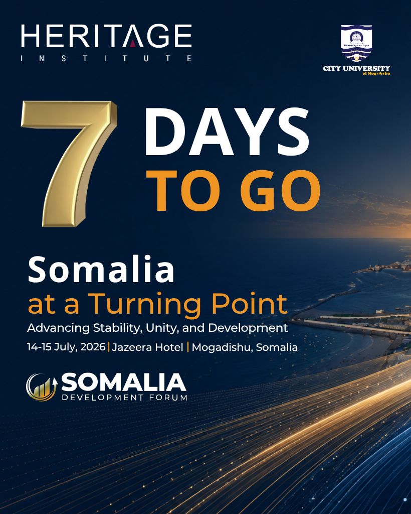HIPSINSTITUTE's tweet photo. 7 ＤＡＹＳ ＴＯ ＧＯ

Lasting progress begins with dialogue.
In seven days, SDF2026 will provide a platform for open and constructive discussions on Somalia’s political, economic, and development priorities.

#HeritageForum #SDF2026 #Somalia #NationalDialogue https://t.co/V83nD7THFz