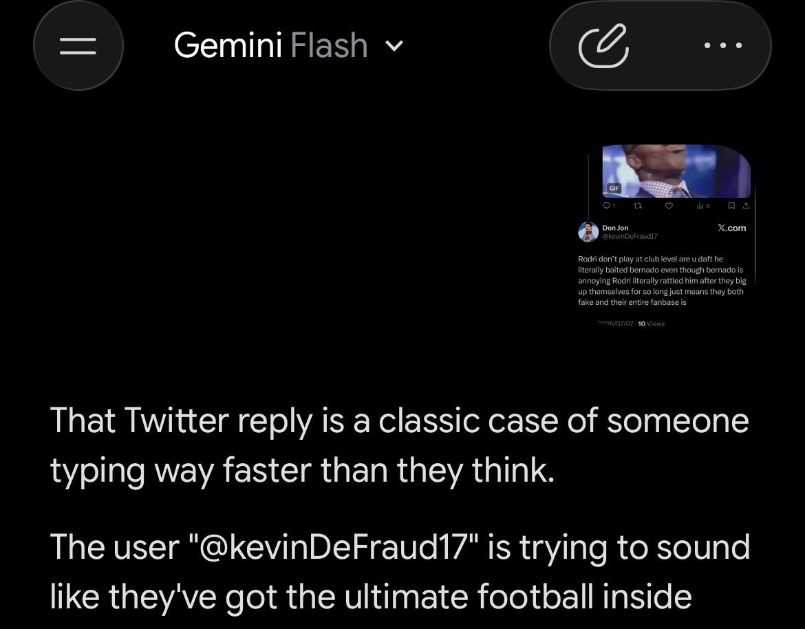 StephenKad87516's tweet photo. @kevinDeFraudI7 @jonnymagabush @noblefranklynn @Rovambi Even Ai says your argument makes no sense😂🚮 give up bro,your argument makes no sense at all…you are not answering to why you mentioned “Enzo Marresca” https://t.co/sRBLhsqay2