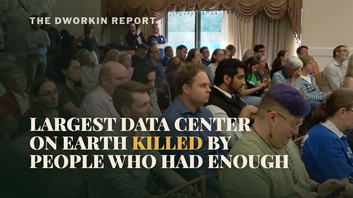 funder's tweet photo. A handful of neighbors in one Virginia county just killed the largest data center on Earth—a $16 billion Wall Street project owned by a top Trump donor.
They were supposed to lose. They didn't.
https://t.co/3eSAJoznSj https://t.co/qBQP1d7jTl