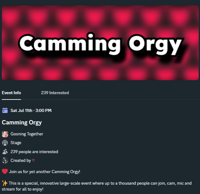 gooningserver tweet picture