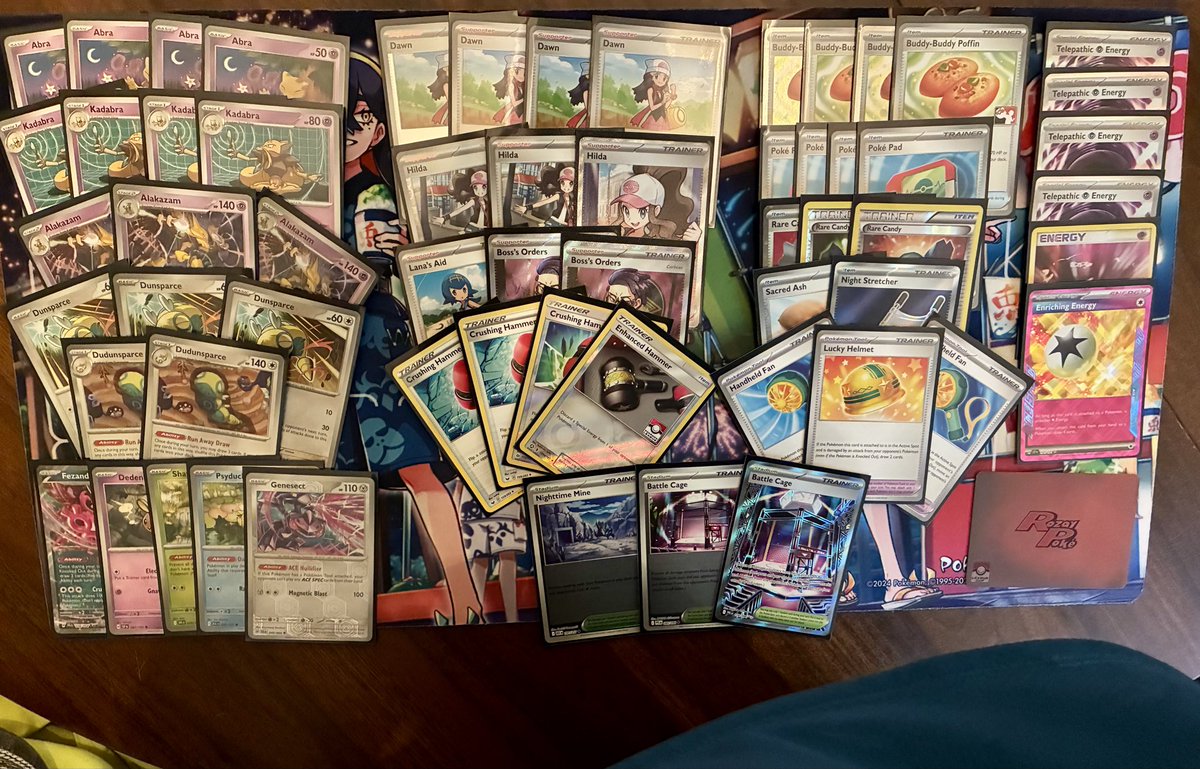 lilNickyTCG's tweet photo. Played locals every week last month and ended 3rd place on the month going 9-3

I played Zammers, I have had a lot of fun with this deck since around February

I swapped 1 crushing hammer for Elgyem after realizing its power in week 3 https://t.co/byFaPnaQE9