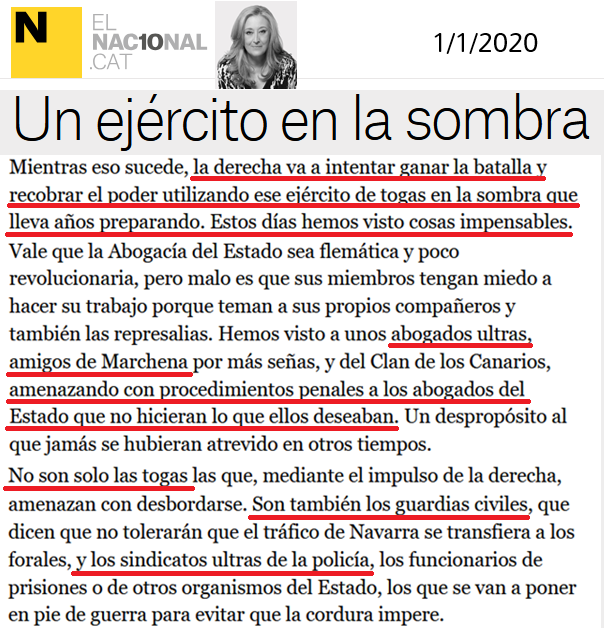 Deselectrocuta1's tweet photo. Hay que reconocerle a la otra Elisa Beni que ya en enero de 2020 nos avisó de lo que iba a pasar con el ejercito de jueces en la sombra que el PP llevaba años preparando para recobrar el poder a base se lawfare. https://t.co/TiWQBtL4CL