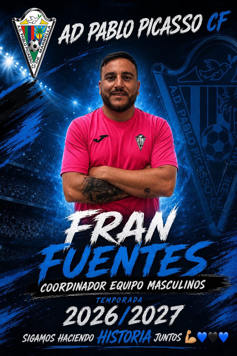 ADPabloPiicasso's tweet photo. ��COMUNICADO OFICIAL💥

🗣️Comenzamos realizando nuevas renovaciones a nuestro
organigrama y estructura deportiva, siendo el turno de
presentar en el día de hoy a nuestros coordinador masculino del club.

💥D.Francisco Jesús Fuentes Romero 

🔝Renovaciones a la altura del proyecto https://t.co/EJ04ooCdji
