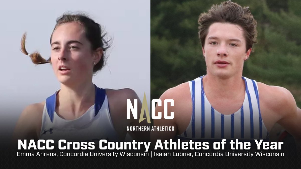 NACC_sports's tweet photo. #NACCxc 🎽| @CUWFalcons' Ahrens, Lubner Named NACC Cross Country Athletes of the Year
📰: https://t.co/EfJGbIYtXF
#NACCtion #d3xc https://t.co/cynpRhE0le