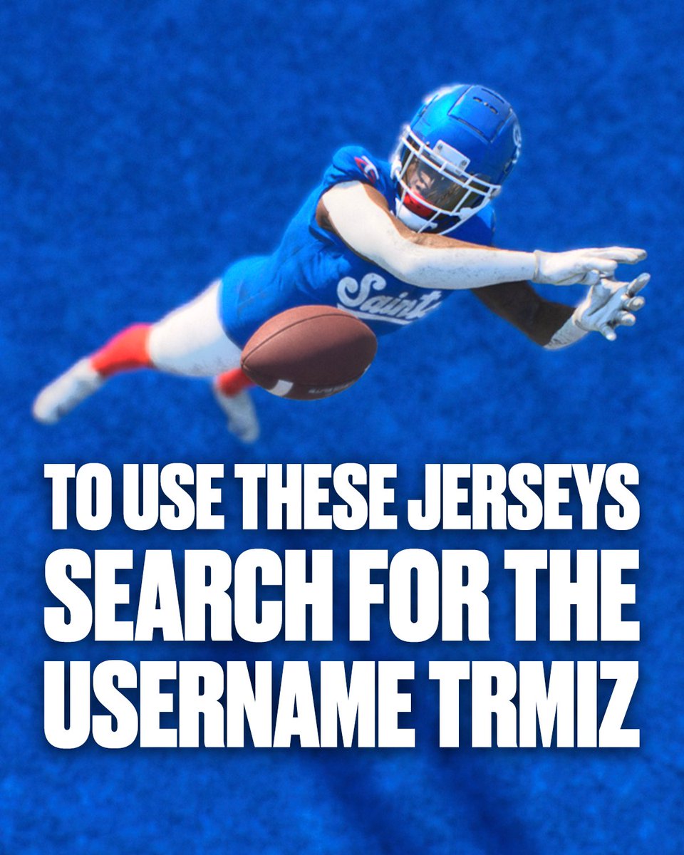 StPaulSaints's tweet photo. The Saints got called up...to the gridiron and now you can play as the St. Paul Saints in EA College Football 27 🏈 👀

Search for the username TRMIZ in TeamBuilder's Download Center and take the Saints to the Natty.

Which uniform set are you rocking? 👇 https://t.co/zbsj4RsTGv