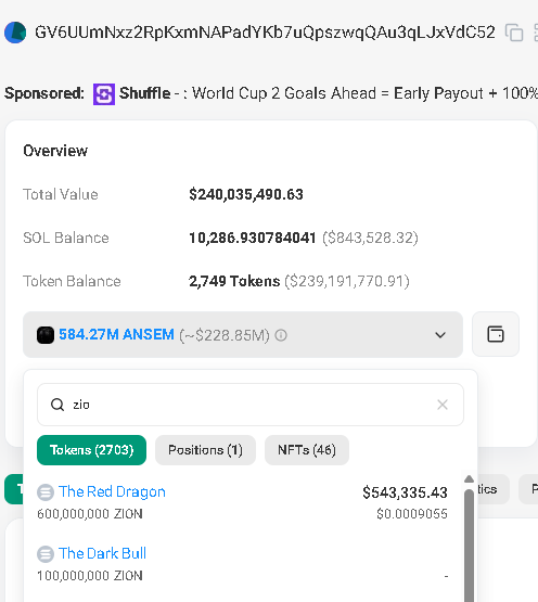 ZionDaBull's tweet photo. @blknoiz06 We've Send 10% of  the total supply to your Wallet - GV6UUmNxz2RpKxmNAPadYKb7uQpszwqQAu3qLJxVdC52 , While community is hodling. Holders recieve your Token $ANSEM as a rewards 

TX: https://t.co/v1gjKWCeKy

CA: FxYfkGU3iU6oxpoCYPfwHUQfX41XE8cxs9ptpNuCZion

TG: https://t.co/Ifbi3HUqc9

#ZION #Solana #Meme #Ansem