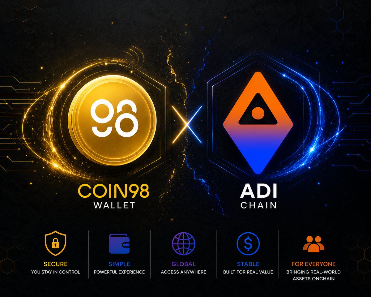 Jack_BallHard's tweet photo. Technology alone doesn't create adoption.

Experience does.

That's why the collaboration between @coin98_wallet  and @ADIChain_ caught my attention. The future of Web3 depends on making powerful technology simple enough for anyone to use.

🧵👇 https://t.co/RoXwFwnHfQ