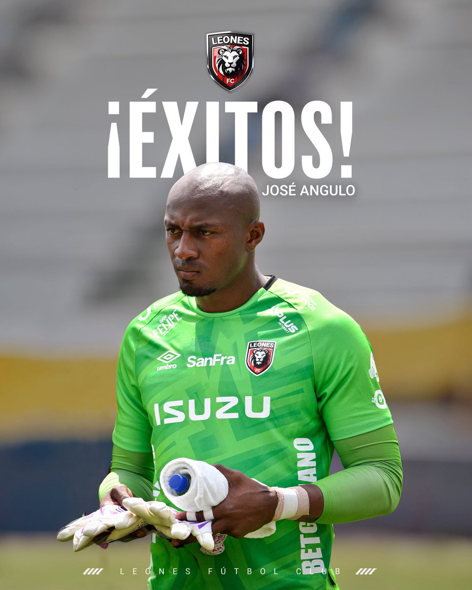 LeonasLFC's tweet photo. Hoy cerramos un capítulo, pero los buenos deseos permanecen. 🫂

Gracias, José Angulo, por tu trabajo, esfuerzo y entrega defendiendo el arco de Leones FC. 💪🦁

Que el éxito acompañe cada paso de tu carrera. https://t.co/2B1wdo0kkk