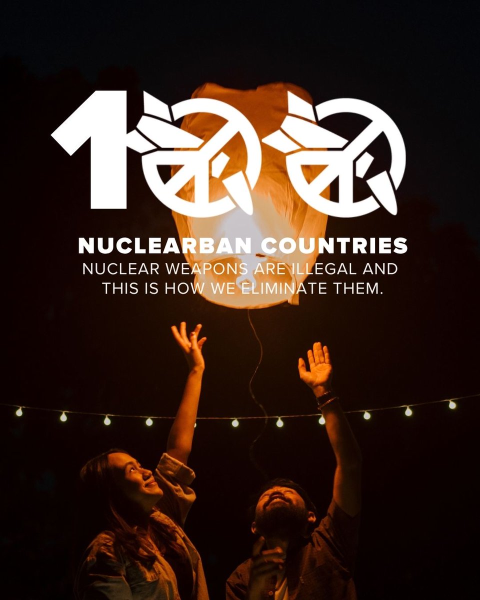 nuclearban's tweet photo. 1/ Remember when we were told a ban on nuclear weapons wouldn't happen? Because the nuclear-armed states would never allow it. 

Well today, the #NuclearBan which came into force just over 5 years ago, already has the support of a clear majority of states eligible to join it! https://t.co/fpd0JEgfzu