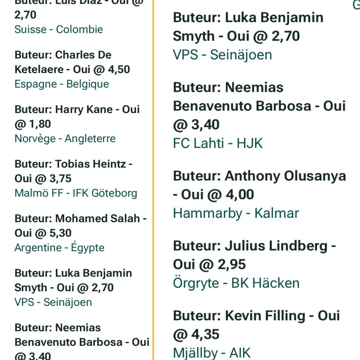 Bets2CarnageH24's tweet photo. ⚽️ #TeamParieur #bets #fun #cm26 #scorer https://t.co/RmoFMVIxH3