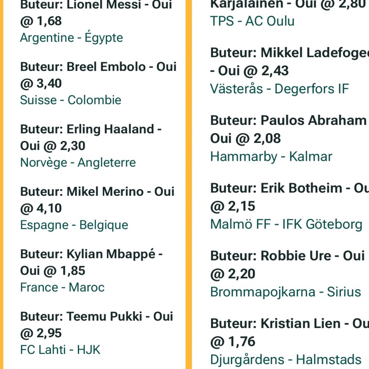 Bets2CarnageH24's tweet photo. ⚽️ #TeamParieur #bets #fun #cm26 #scorer https://t.co/RmoFMVIxH3